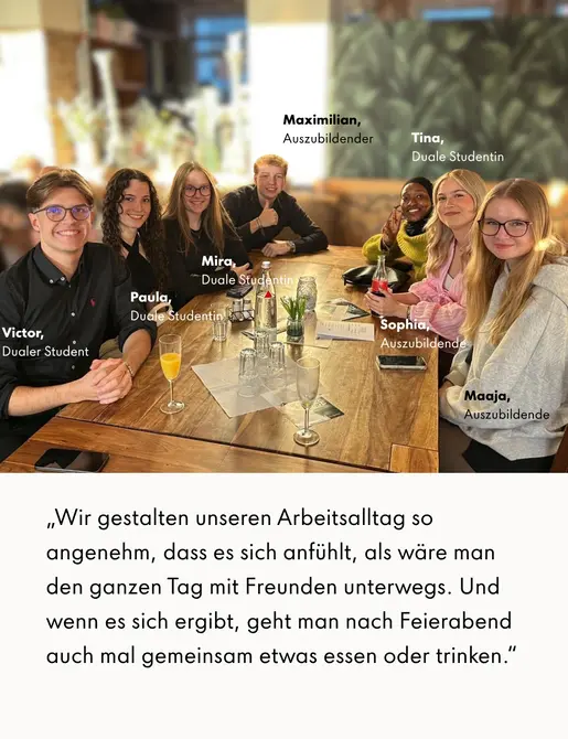Die Azubis und dual Studierenden des Head Office in Hamburg erzählen, wie sich die Zusammenarbeit anfühlt.